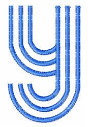 case quick stitch machine embroidery - Striped Upper Case Y perfect for kitchen aprons