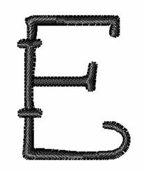 quick stitch font machine embroidery pattern - Tattoo Sketch Font E for reusable tote bags