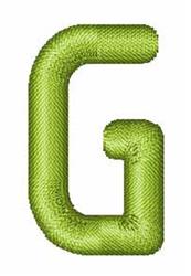 Techno Overload Font G - 4x4 font quick stitch embroidery design for Baby Blankets