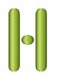 font quick stitch machine embroidery - Techno Overload Font H for patchwork quilt blocks
