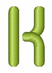 font quick stitch machine embroidery - Techno Overload Font K for patchwork quilt blocks