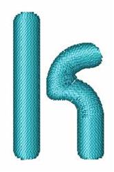 Techno Overload Font k - 4x4 font quick stitch embroidery design for cute baby onesies