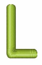 quick stitch font machine embroidery pattern - Techno Overload Font L for kitchen aprons