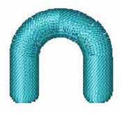 Techno Overload Font n - 4x4 font quick stitch embroidery design for reusable tote bags