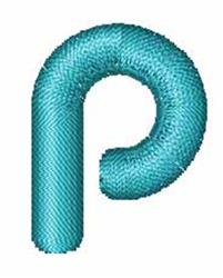 quick stitch font machine embroidery pattern - Techno Overload Font p for decorative pillow covers