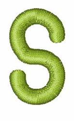Techno Overload Font S - 4x4 font quick stitch embroidery design for decorative pillow covers