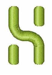 quick stitch font machine embroidery pattern - Techno Overload Font X for decorative pillow covers