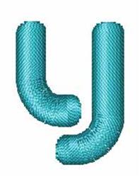 quick stitch font machine embroidery pattern - Techno Overload Font y for decorative pillow covers