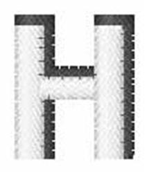 quick stitch air machine embroidery pattern - Thin Air H perfect for kitchen tea towels