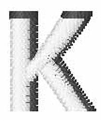 quick stitch air machine embroidery pattern - Thin Air K for decorative pillow covers