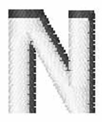 quick stitch air machine embroidery pattern - Thin Air N for decorative pillow covers