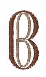 quick stitch font machine embroidery pattern - Thin Thick Engraved Font B for patchwork quilt blocks