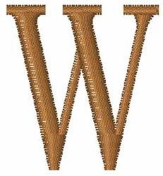 Tools Alphabet W - 4x4 alphabet quick stitch embroidery design for cute baby onesies