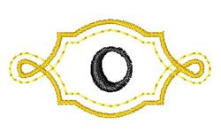 quick stitch font machine embroidery pattern - Twisted Monogram Font 0 for kitchen aprons