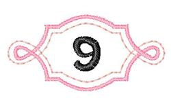 quick stitch font machine embroidery pattern - Twisted Monogram Font 9 for cute baby onesies