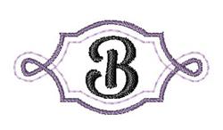 Twisted Monogram Font B - 4x4 font quick stitch embroidery design for reusable tote bags