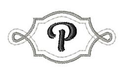 font quick stitch machine embroidery - Twisted Monogram Font P for patchwork quilt blocks