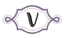font quick stitch machine embroidery - Twisted Monogram Font V for kitchen aprons