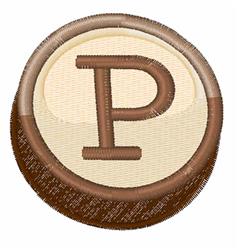 Typewriter Key Font P - 4x4 font beginner-friendly embroidery design for decorative pillow covers