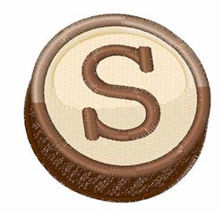 Typewriter Key Font S - 4x4 font beginner-friendly embroidery design for decorative pillow covers