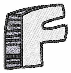 Upper Case F - 4x4 case quick stitch embroidery design for decorative pillow covers