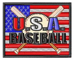 detailed bat machine embroidery pattern - USA Baseball for decorative pillow covers