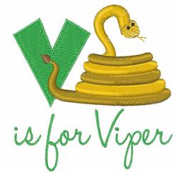 V Is For Viper - 4x4 viper beginner-friendly embroidery design for Kids T-Shirts