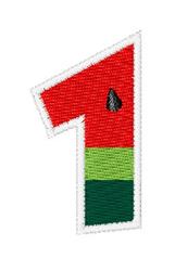 Watermelon 1 - 4x4 watermelon quick stitch embroidery design for cute baby onesies