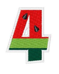 Watermelon 4 - 4x4 watermelon quick stitch embroidery design for cute baby onesies