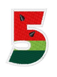 quick stitch watermelon machine embroidery pattern - Watermelon 5 for reusable tote bags