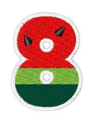 quick stitch watermelon machine embroidery pattern - Watermelon 8 for reusable tote bags