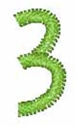 curl quick stitch machine embroidery - Watermelon Curl 3 for Milestone Celebrations