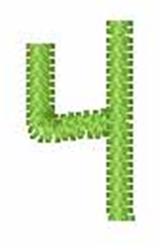 Watermelon Curl 4 - 4x4 curl quick stitch embroidery design for Birthday Banners