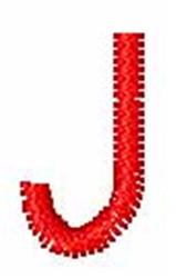 quick stitch curl machine embroidery pattern - Watermelon Curl j for reusable tote bags