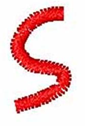 quick stitch curl machine embroidery pattern - Watermelon Curl s for reusable tote bags
