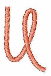 quick stitch curl machine embroidery pattern - Watermelon Curl U for reusable tote bags