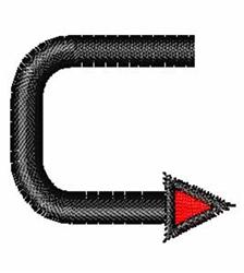 Which Way Font c - 4x4 font quick stitch embroidery design for reusable tote bags