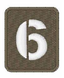 White Stencil 6 - 4x4 stencil quick stitch machine embroidery design for Backpacks