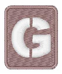 quick stitch stencil machine embroidery pattern - White Stencil G for reusable tote bags