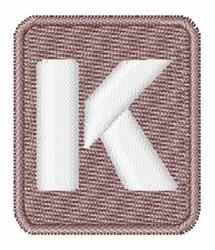 White Stencil K - 4x4 stencil quick stitch embroidery design for kitchen tea towels