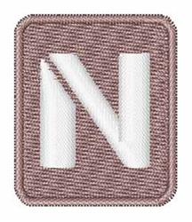 White Stencil N - 4x4 stencil quick stitch embroidery design for reusable tote bags