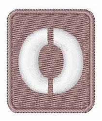 stencil quick stitch machine embroidery - White Stencil O for reusable tote bags