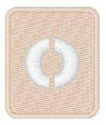 White Stencil o - 4x4 stencil quick stitch embroidery design for cute baby onesies