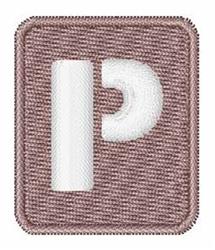 quick stitch stencil machine embroidery pattern - White Stencil P for kitchen tea towels