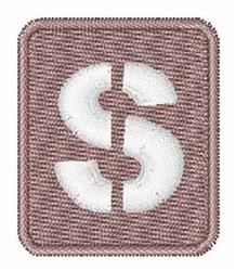 quick stitch stencil machine embroidery pattern - White Stencil S for School Projects