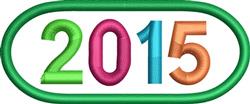 beginner-friendly oval machine embroidery pattern - 2015 Oval for Event Signage