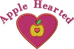beginner-friendly heart machine embroidery pattern - Apple Hearted for School Projects