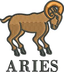 detailed ram machine embroidery pattern - Aries Ram for decorative pillow covers