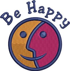 beginner-friendly design machine embroidery pattern - Be Happy for Cushion Covers