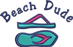 Beach Dude - 4x4 dude beginner-friendly machine embroidery design for Beach Towels